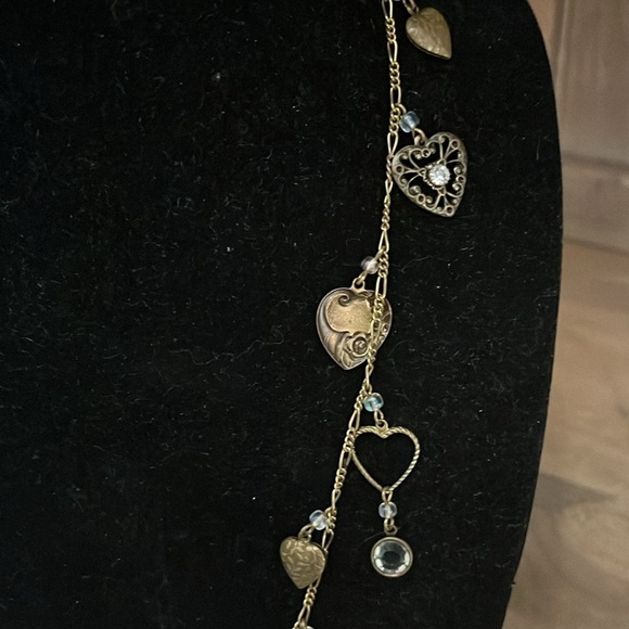 Vintage Glass Works Studio Charm Necklace Artisan Hearts - Picture 5 of 9